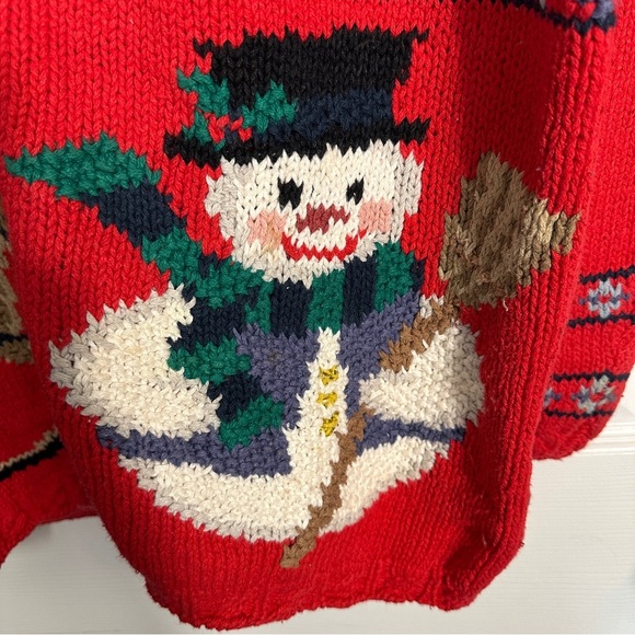 No Limit Christmas sweater, no size, ugly sweater, vintage, snowman, candy canes - Picture 4 of 13